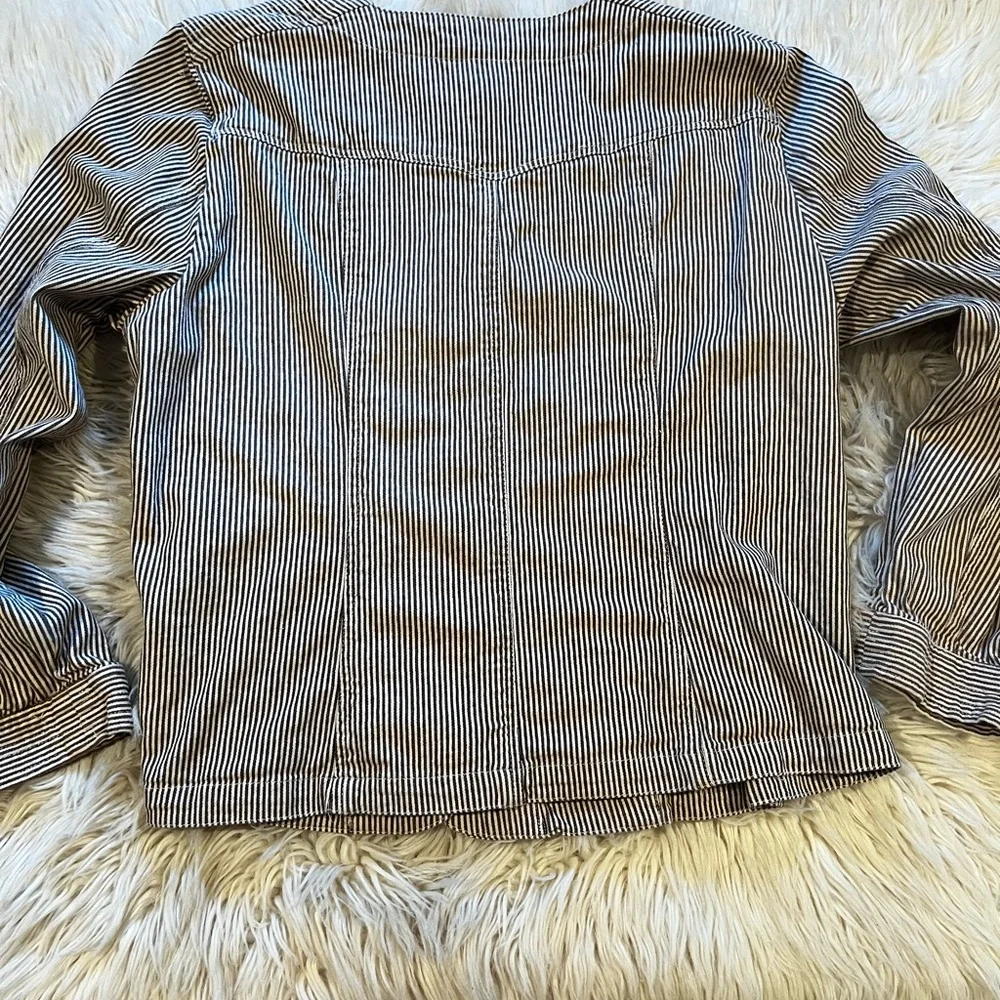 Christopher & Banks Brown Striped Jacket - Picture 8 of 11